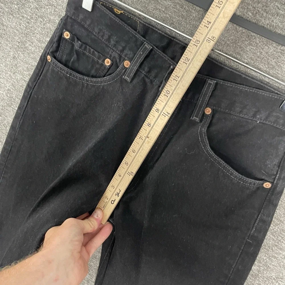 Vtg Levis 501 Jeans Men 31x30 Dark Black Button Fly Straight Leg Denim Pants 90s
